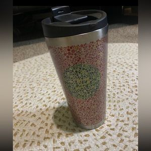 2014 STARBUCKS Green Red dots 16 fl oz tall Coffee Stainless Travel Tumbler Mug